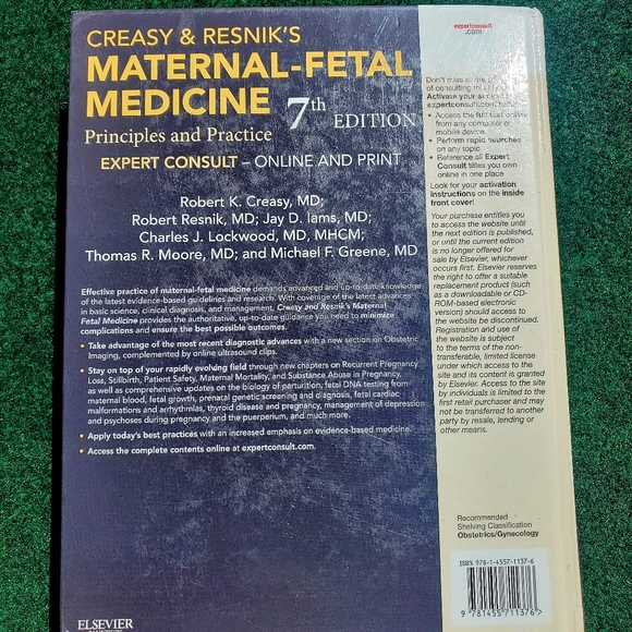 Creasy and Resnik's Maternal-Fetal Medicine: Principles and Practice 7th Edition - Picture 7 of 9